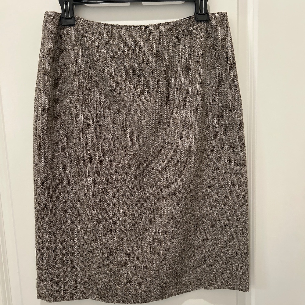 Dana Buchman brown tweed pencil skirt size 10